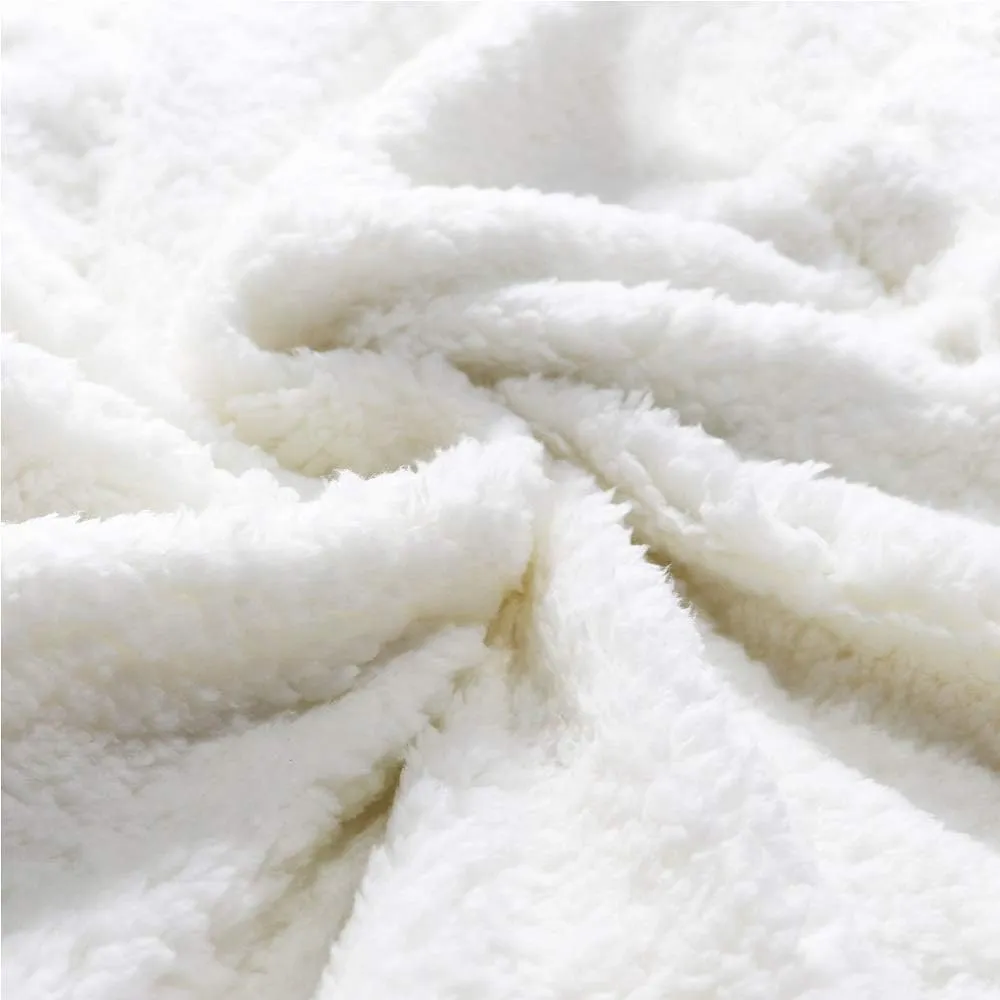 Erosebridal Christmas Baby 30"X40" Kids Fleece Blanket Football Xmas Decor Sherpa Blanket,White Snowflake for Boys Girls Teens Throw Blanket,Happy Holiday Winter Flannel Blanket,Blue and White