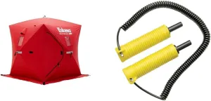 Eskimo Quickfish 69151 2 Pop-up Portable Ice Shelter, 2 Person, Red & Frabill Deluxe Retractable Ice Picks