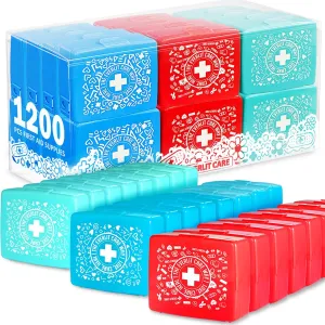 EVERLIT Pocket-Aid Mini First Aid Kit | Compact, Portable Hard-Shell Cases of 50 Items | Cuts, Scrapes, Wound Care Essentials for Travel, Outdoor, School, Camping, Home, Office (24 Packs | 1200 Pcs)