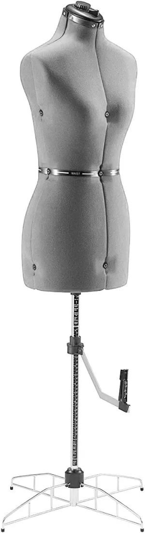FAMILY DRESSFORM FM-M Family Medium Adjustable Mannequin Dress Form Grey