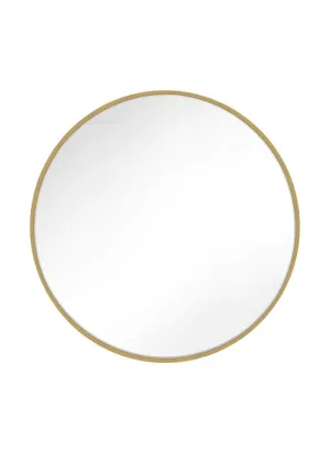 Feiss Lighting-Kit-30 Inch Round Mirror-Burnished Brass Finish
