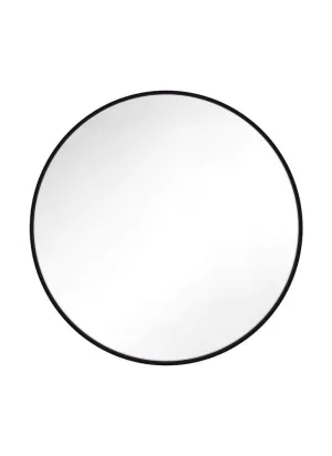 Feiss Lighting-Kit-30 Inch Round Mirror-Midnight Black Finish
