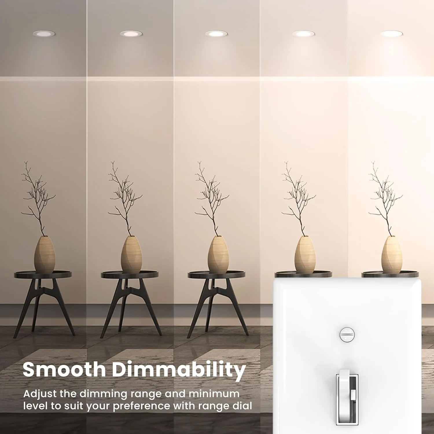 Feit Electric Dimmer Switch for Dimmable LED Light Bulbs, Single Pole or 3-Way Toggle, Wall Plate and Wire Nut Installation Included, DIM/Toggle/2, 2 Pack