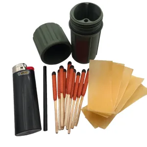 Fire Starter Kit Waterproof Pre-Made Kit for Backpacking, Camping & Outdoors