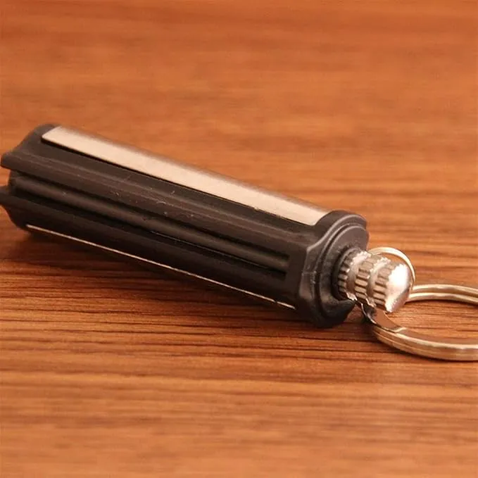 Fire Starter Lighter Waterproof Flint Match Outdoor Camping Permanent Metal Matchstick with Keychain(Without Fluid)
