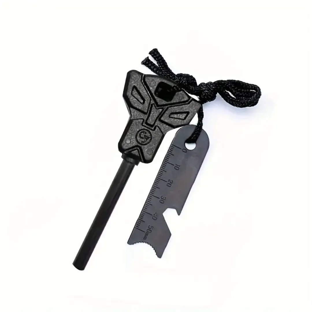 Fire Starter Rod – Outdoor Survival Flint Striker with Scraper Tool