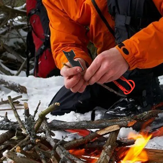 Fire Starter Survival Tool, Ferro Rod Fire Starter Kit & Backpacking Multitool, Fire Steel, Fire Rod