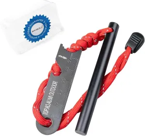 Fire Starter Survival Tool, Ferro Rod Fire Starter Kit & Backpacking Multitool, Fire Steel, Fire Rod