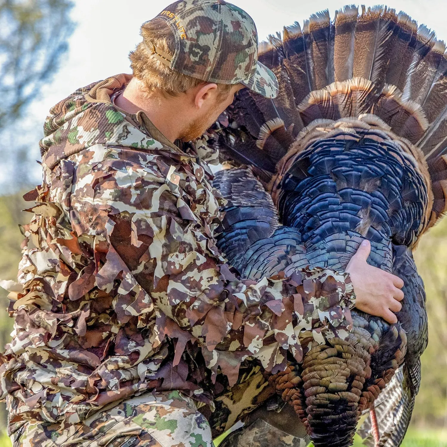First Lite Men's Phantom Leafy Suit Top - Ultralight Mesh Camo Hunting Jacket