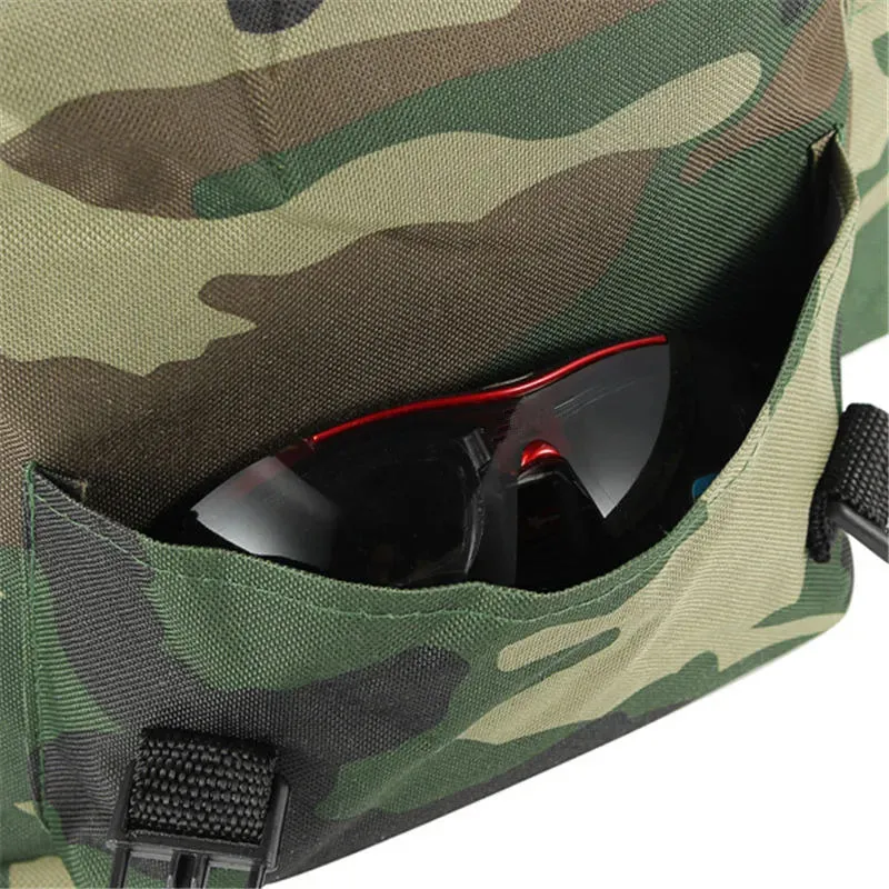 Fishing Chair Foldable Backpack Camouflage Oxford Cloth Metal Tube Portable Equipment  Large Capacity Portable Foldable Stool