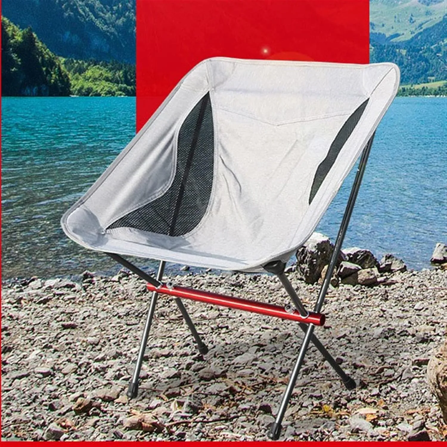 Fishing Chair Outdoor Ultralight Folding Chair for Camping Picnic Portable Fishing Folding Chair Breathable Wear-Resistant Detachable