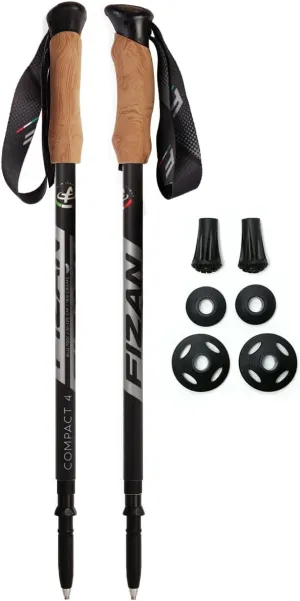 Fizan Compact 4 Trekking Poles – 6.0 oz Ultralight, Backpacking, Thru Hiking Poles, Adjustable, Collapsible, Customized Fit, EVA Grips, Aluminum Walking Sticks (Compact 4)