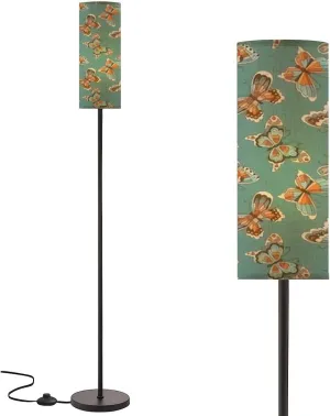Floor Lamp for Living Room 70s groovy Butterflies rainbow colored seamless bohemian insects retro Modern Standing Lamp Remote Control Dimmable Pole Lamp Corner Tall Lamp for Office Bedroom Reading