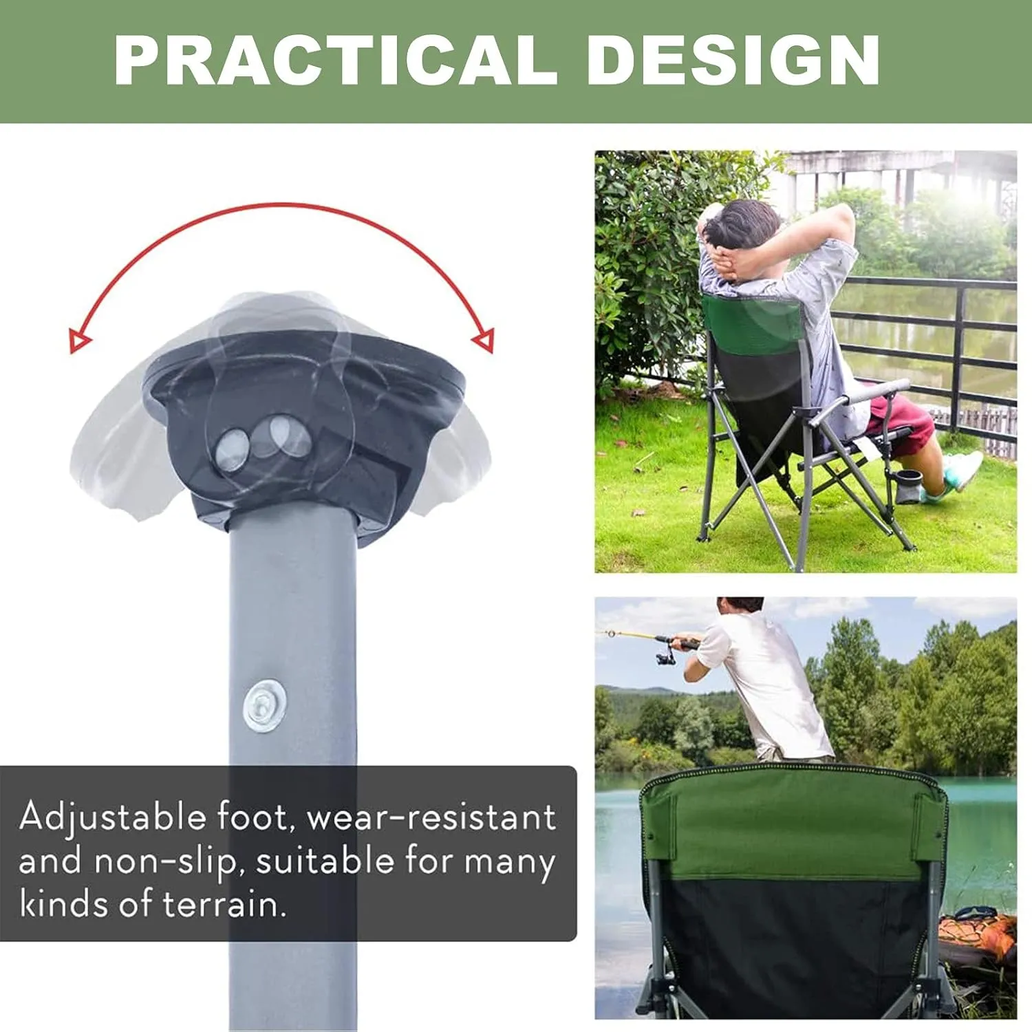 Folding Heavy Duty Support Chairs with Arm Rest Cup Holder and Portable Carrying Ɓag PS117