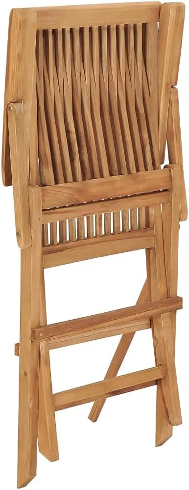 Folding Patio Chairs 2 Pack Solid Teak Wood Outdoor Furniture for Pool Beach Camping Lounge Foldable Garden Chairs with Smooth Finish