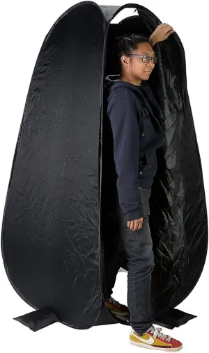 Fotodiox Collapsible Portable Indoor/Outdoor Changing Room - Black, 6'4" Tall, 3'6"x3'6" Base, Pop-up Dressing Tent