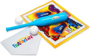 Franklin Sports Learn Your Stance Baseball Set- Perfect for Toddlers and Kids - Includes Bat and Balls - Improve Batting Skills - Outdoor Sports Baseball