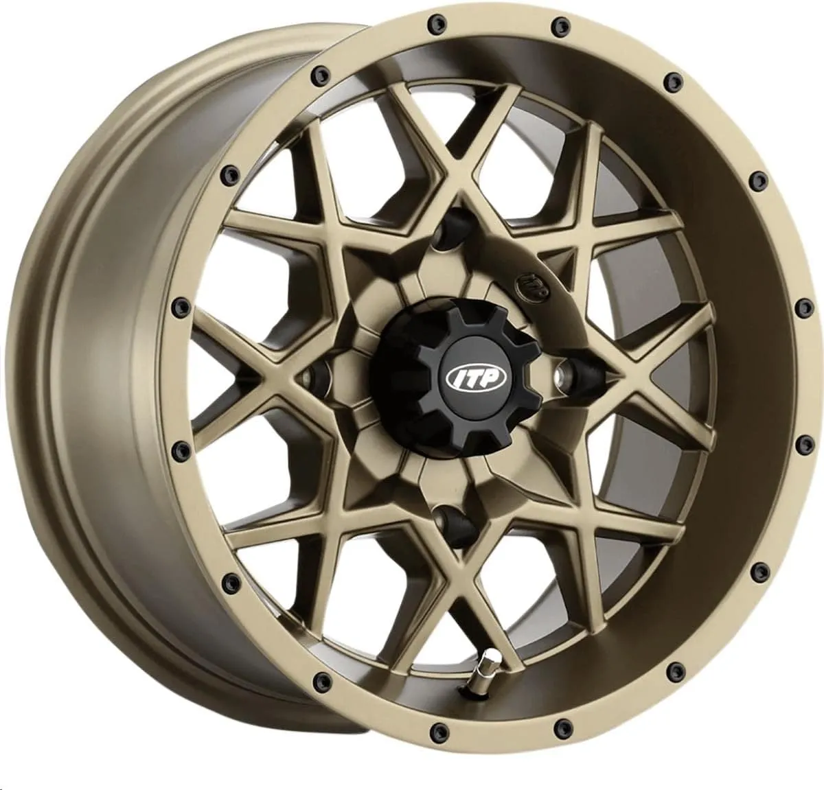 Full Set of ITP Hurricane Bronze 15x7, 5 2, 4/137 UTV SXS Wheels (4)
