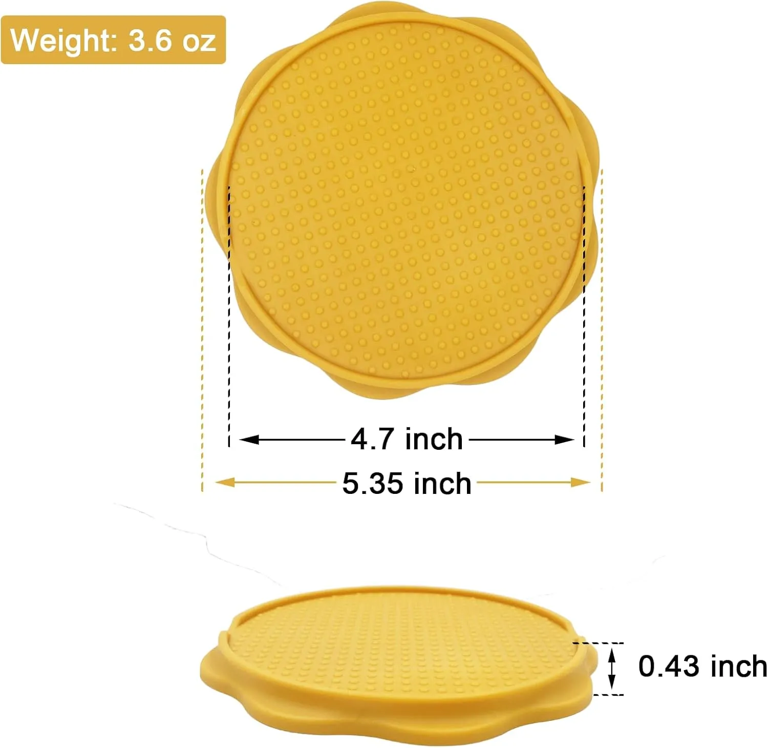 Furniture Pads for Camping Chairs Anti-Sinking Outdoor Furniture Cups Chair Leg Protectors for Sand, Lawn or Soft Ground (8, Yellow, 5.35 in)