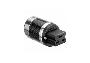 Furutech FI-52 (R) High End Grade Carbon Fibre, Stainless Rhodium 20A I.E.C. Connector (Each)