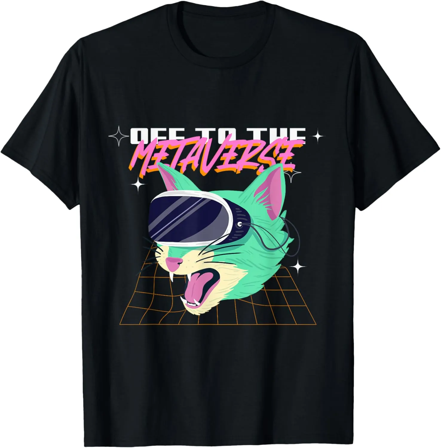 Future Technology Funny Cat Lover VR Off To The Metaverse T-Shirt