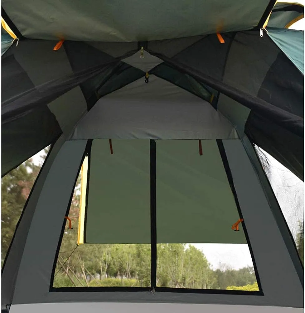 GeRRiT 3-4 Person Pop Up Tent Automatic Instant Camping Tent Quick Opening Waterproof Outdoor Tent 4 Season Travel Tent with Carry Bag for Hiking, Traveling or Beach, 5, Sky Blue
