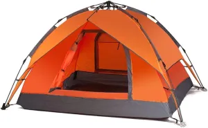 GeRRiT Tent Double Layer Automatic Instant Setup Camping Tent 3-4 Person Family Tent Waterproof Foldable Tent for Hiking Travel Yurt