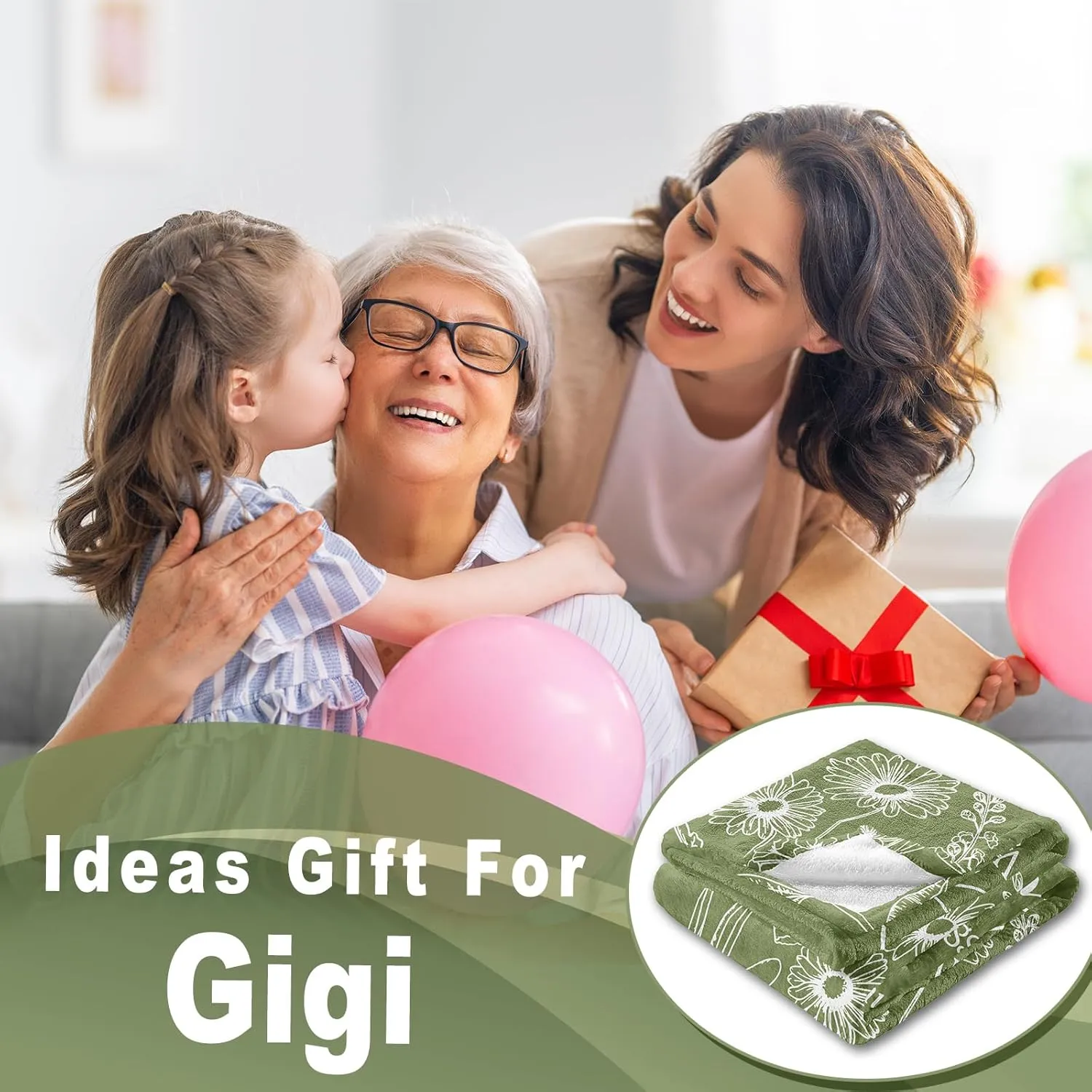Gigi Gifts, Gigi Gifts for Grandma, Gigi Gifts from Grandchildren Grandkid, Best Gigi Ever Gift, Gifts Ideas for Grandma Gigi Nana Mimi Granny, Best Grandma Gifts Ideas 60"X50" Blanket