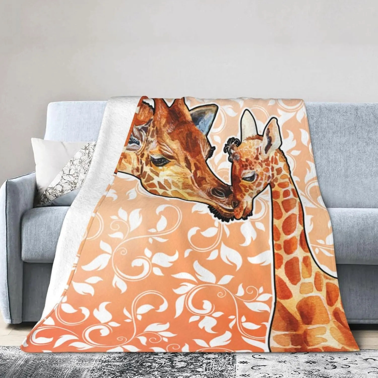 Giraffe Blanket for Boys Girls, Cute Giraffe Themed Design Printed Throw Blankets for Kids Lap, Chair Sofa, Warm Soft Cozy Blanket, 40"x 50"