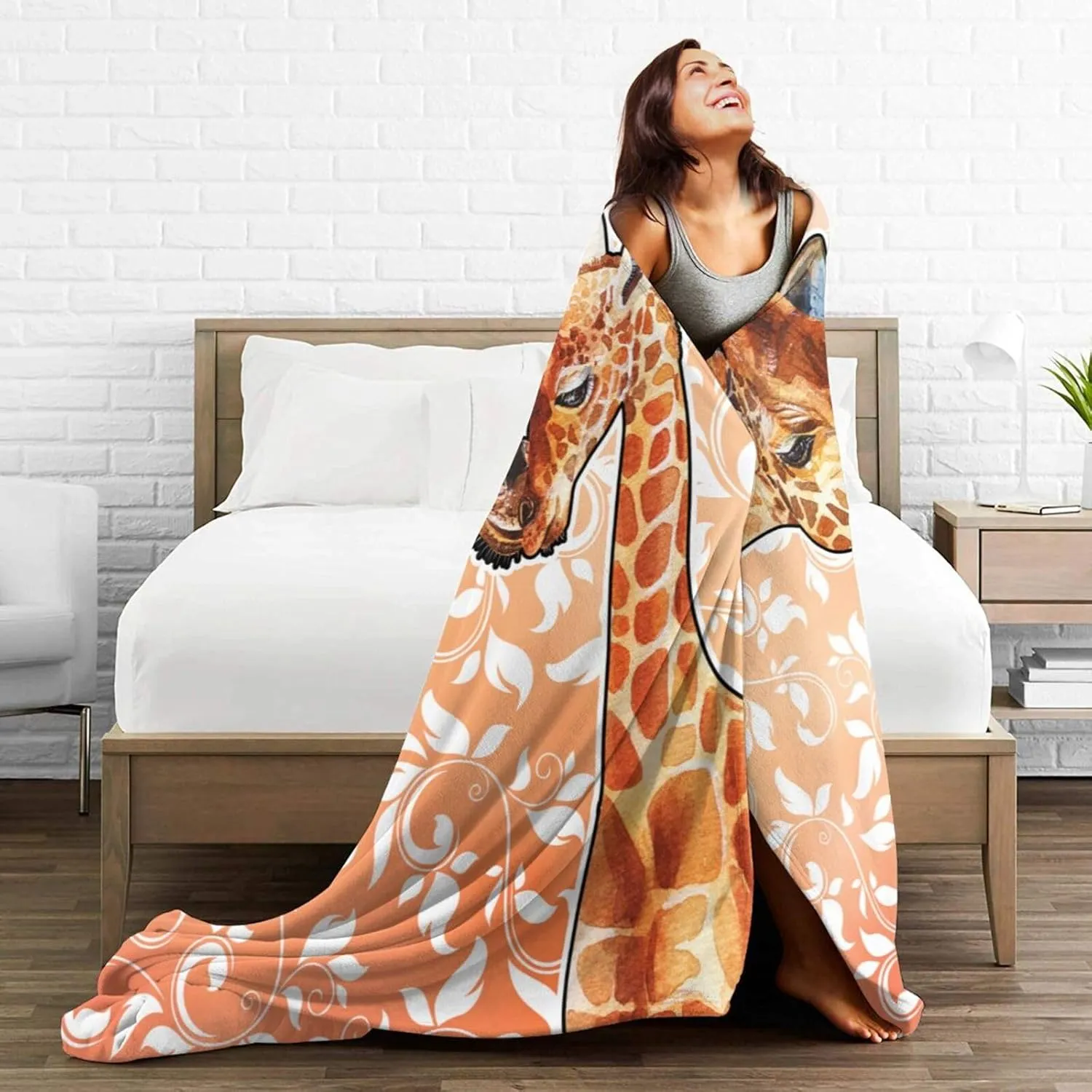 Giraffe Blanket for Boys Girls, Cute Giraffe Themed Design Printed Throw Blankets for Kids Lap, Chair Sofa, Warm Soft Cozy Blanket, 40"x 50"
