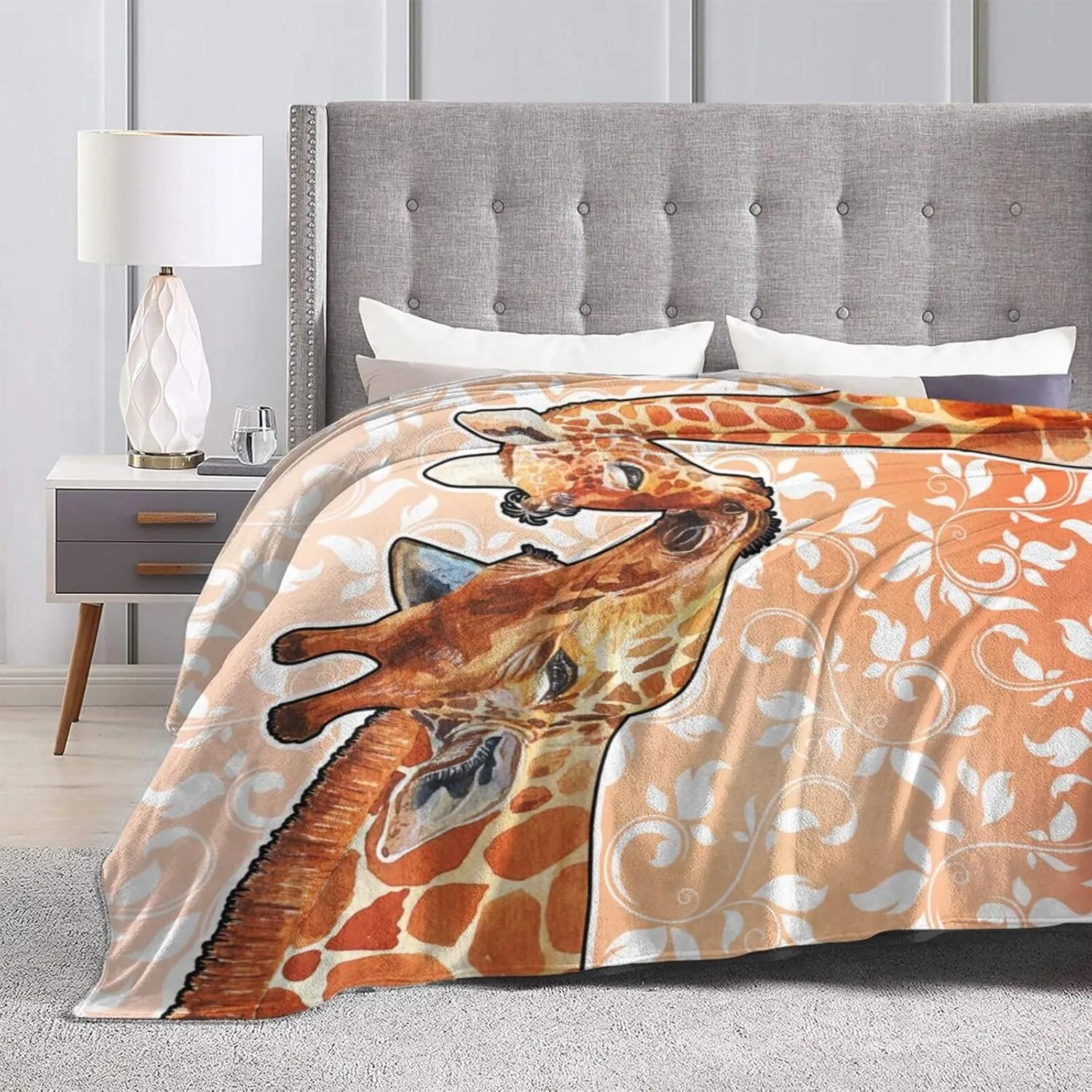 Giraffe Blanket for Boys Girls, Cute Giraffe Themed Design Printed Throw Blankets for Kids Lap, Chair Sofa, Warm Soft Cozy Blanket, 40"x 50"