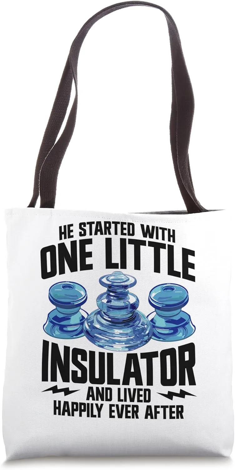 Glass Insulator Collector Telegraph Insulator Collecting Tote Bag