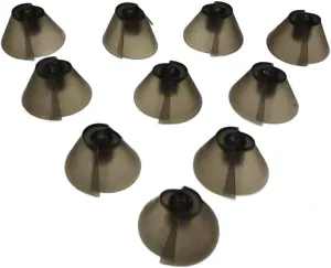 GN Resound Sure Fit Hearing Aid Standard Receiver Tulip Domes Dark Gray Split Ear Rub Piece Comfortable BTE Hearing Amplifier PSAP Kit Ear Tips Invisible, Perfect for Open Air (Open fit) (10 pcs)