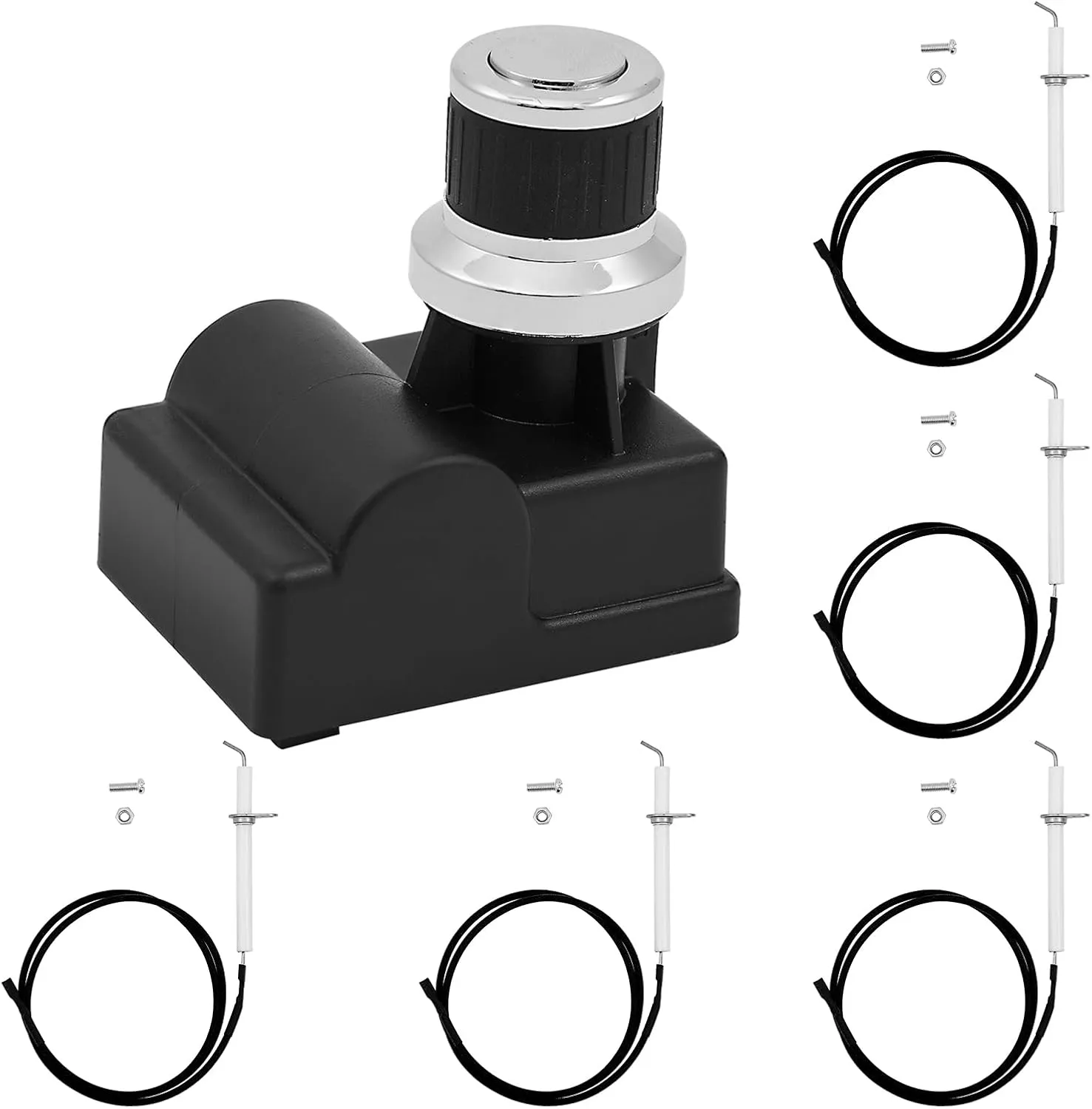 GR2210601-MM-00 Grill Igniter Replacement Parts for Members Mark Pulse Igniter 6 Outlet Wire Kit DHL-128-6Q GR2210601 5 Burner Gas Grill Parts Push Button Ignitor Ceramic Electrode Module Ignition