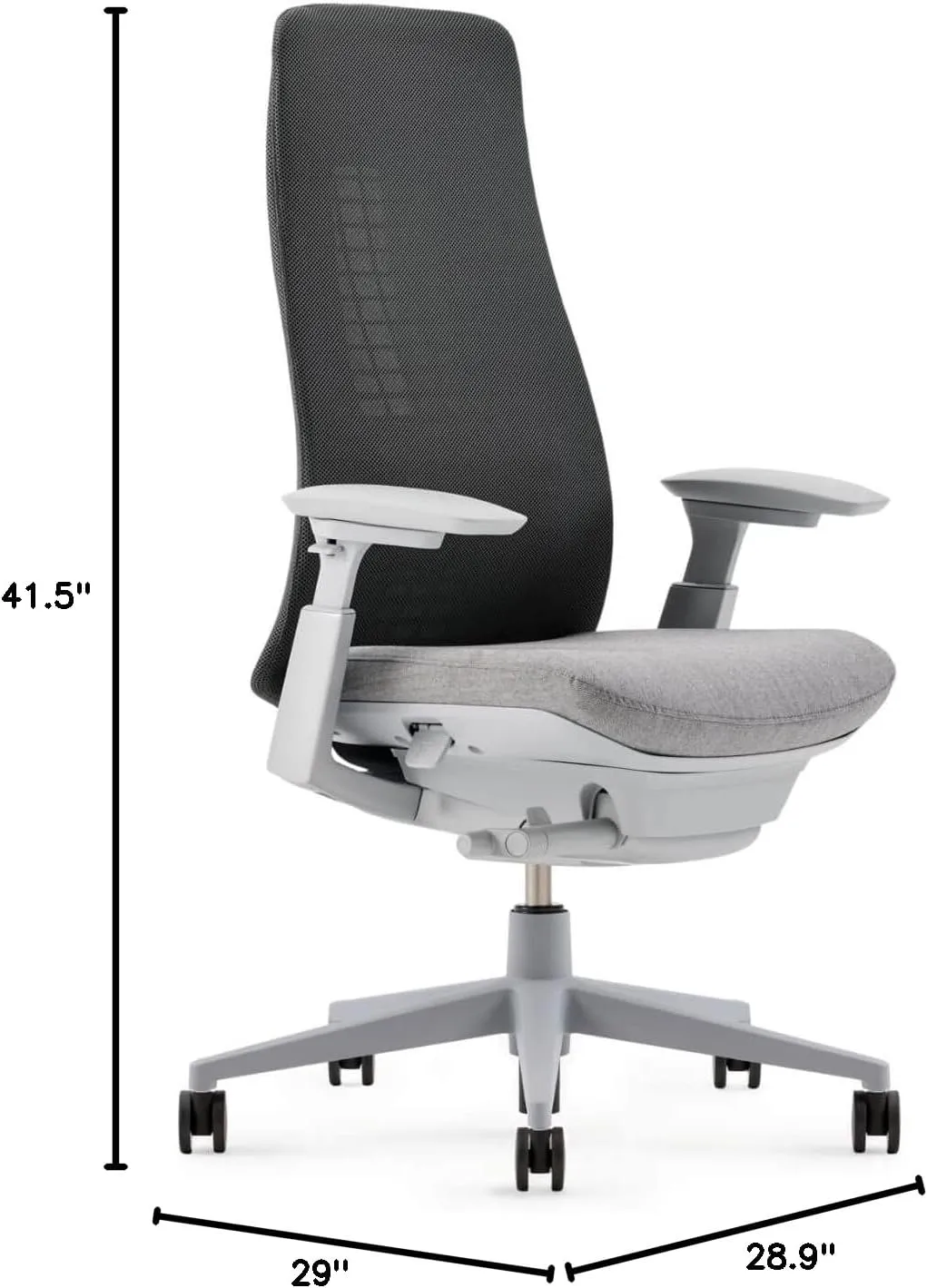Haworth Fern Office Chair – Ergonomic and Stylish Desk Chair with Breathable Mesh Finish - with Lumbar Support (River Rock)