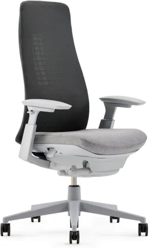 Haworth Fern Office Chair – Ergonomic and Stylish Desk Chair with Breathable Mesh Finish - with Lumbar Support (River Rock)