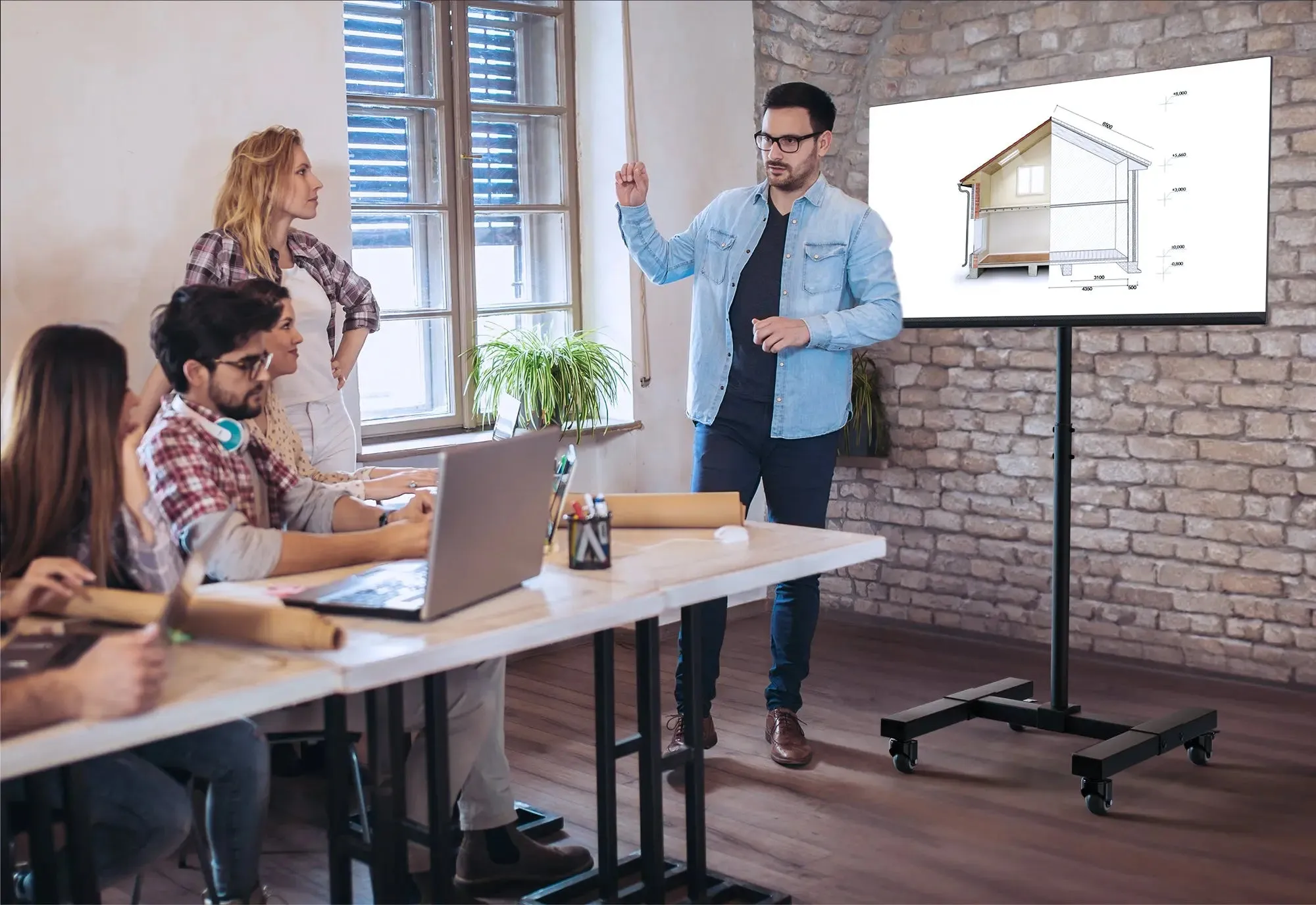 Height Adjustable Floor Stand
