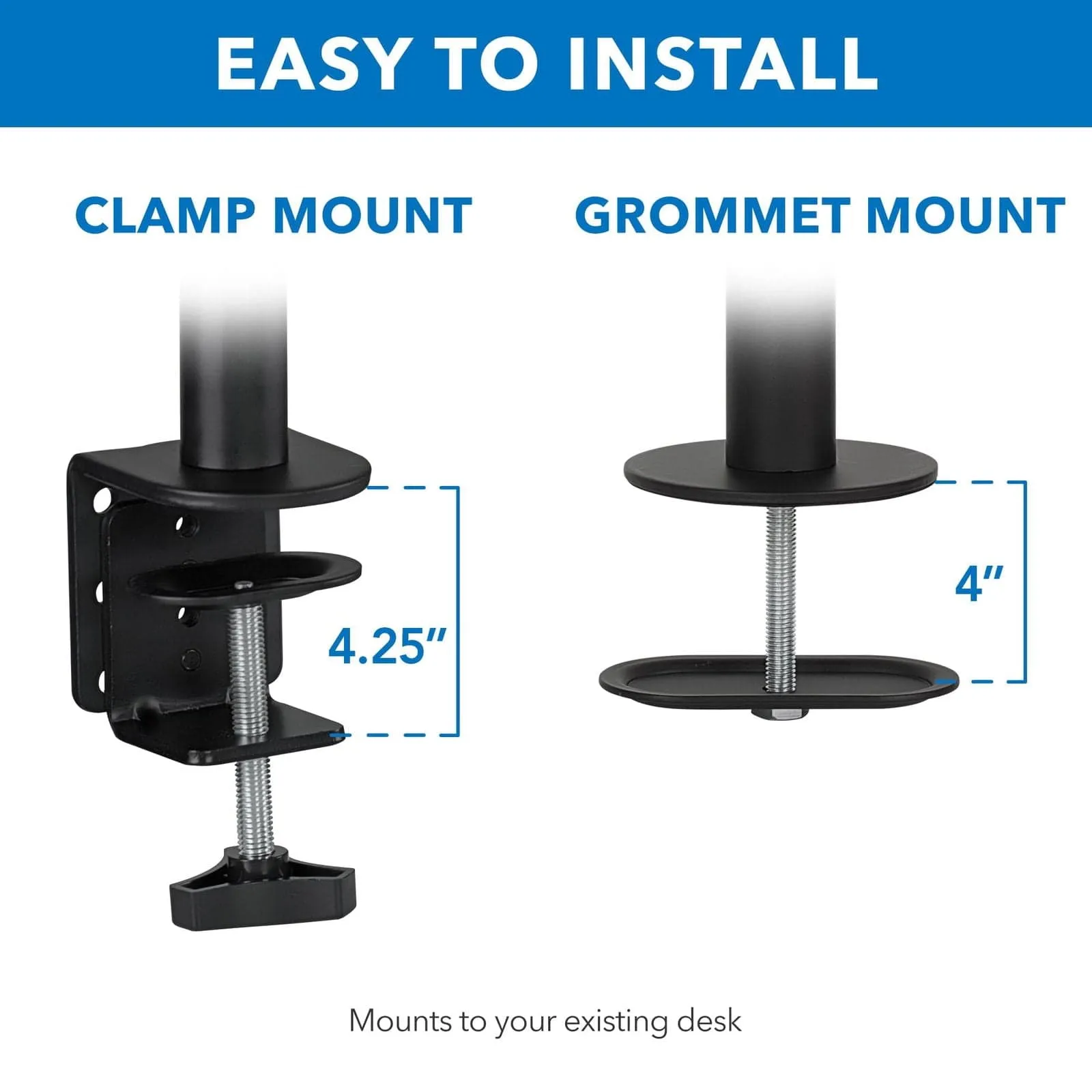 Height-Adjustable Laptop Desk Mount