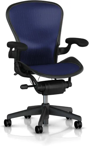 Herman Miller Classic Aeron Task Chair: Standard Tilt - Fixed Vinyl Arms - Standard Carpet Casters