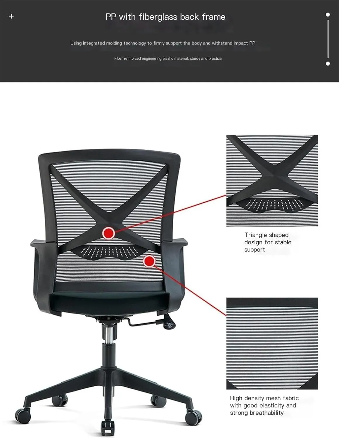 Home Office Desk Chairs, Swivel Chair Liftable and Rotating Comfortable Breathable Mesh Backrest Office Computer Chair (Color : White Frame Gray)