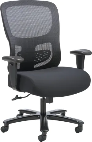 HON Sadie Big and Tall Office Chair, Ergonomic Chair with Mesh Back, Lumbar Support, Home Office Desk Chairs, 350 lb Max, Black
