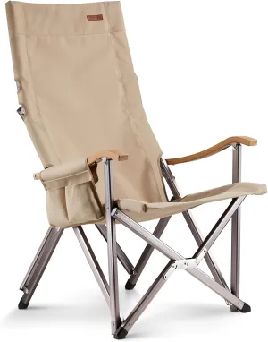 ICECO High Back Camping Chairs for Adults, Heavy Duty Folding Chair for Outside, Portable Outdoor Chairs with Storage Bag, Hold Up 600 LBS Backpack Camping Chair, 10 Years Warranty (Camel)