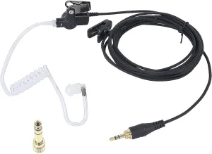 IFB Ear Piece 3.5mm Broadcasting Headset Anchor Broadcaster in Ear Monitor Earpiece Used On Stage Camera for iPhone Android Telex Lecstronics Clear-Com Comrex (Black,1/4" Connector)