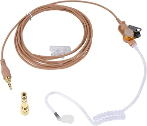 IFB Earpiece 3.5mm in Ears Broadcast Communication Headset Anchor Ear Piece Broadcaster in-Ear Professional Earset for iPhone Android Telex Lecstronics Clear-Com (Skin Color,1/4" Connector)