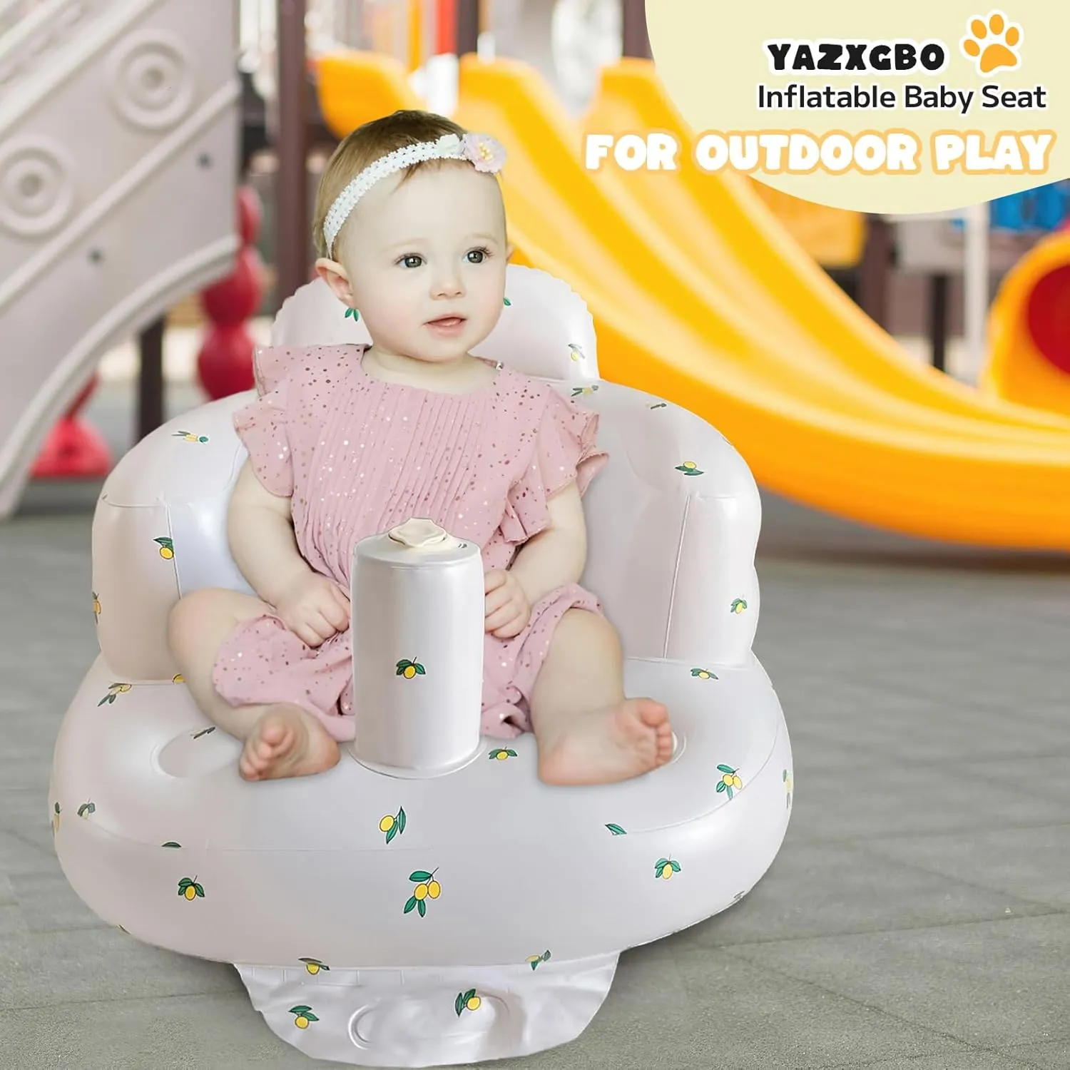 Inflatable Baby Seat for Babies 4-36 Months Inflatable Baby Chair Infant Back Support Sofa Newborn to Toddler Portable Baby Floor Seats for Sitting Up Baby Floor Seater