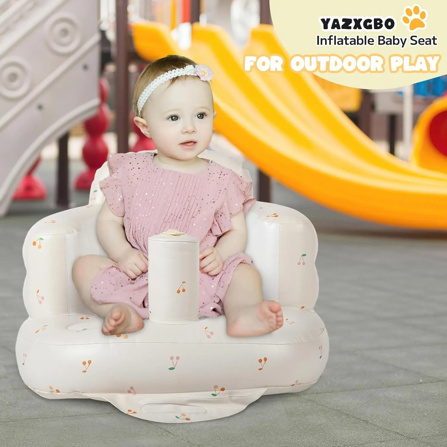 Inflatable Baby Seat for Babies 4-36 Months Inflatable Baby Chair Infant Back Support Sofa Newborn to Toddler Portable Baby Floor Seats for Sitting Up Baby Floor Seater