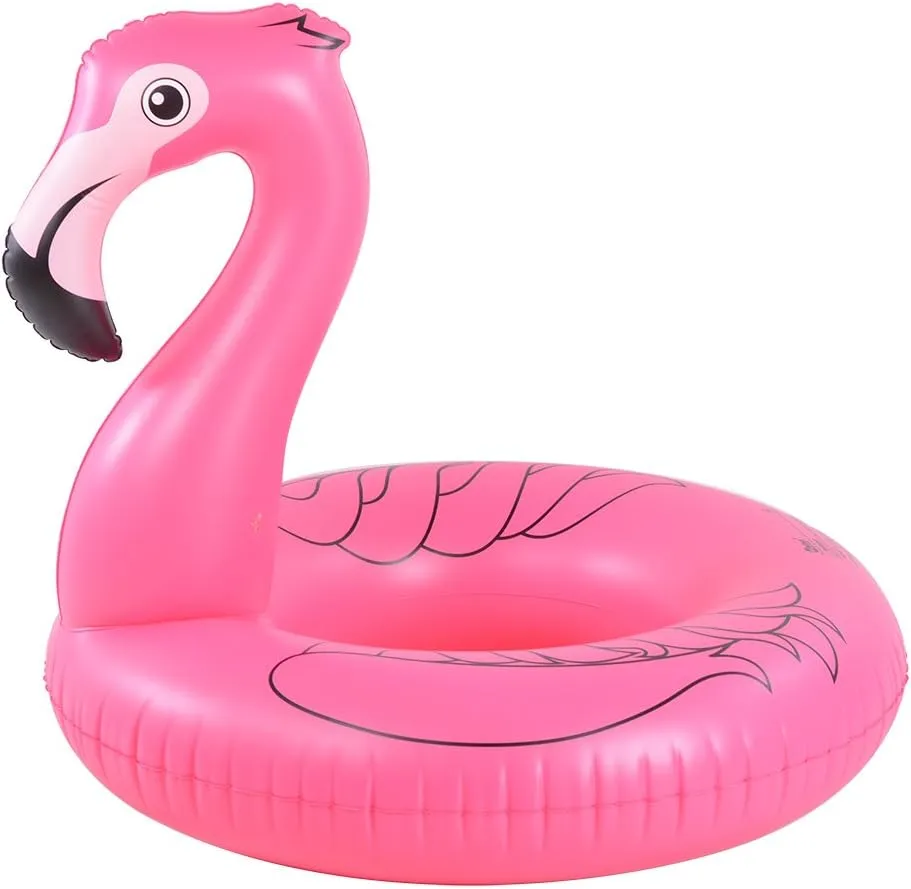 Inflatable Flamingo Pool Float Tube for Party, Inflatable Raft Pool Toys, Pool Float for Adults and Kids