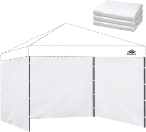 Instant Canopy Sidewalls for 10x10 Pop Up Canopy Tent, 300D Waterproof Material for Outdoor Events, Vendor Booths, and Privacy (Sidewalls Only, Canopy Not Included)