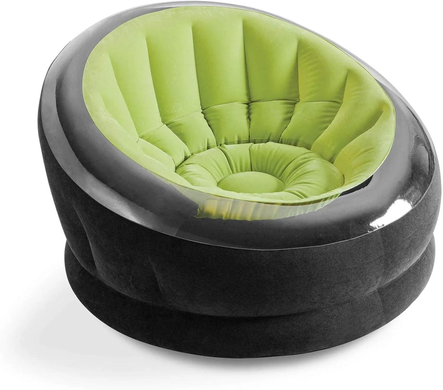 Intex Empire Inflatable Lounge Dorm Camping Chair for Adults, Green (3 Pack)