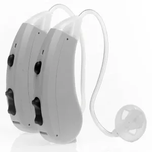 JVC Self-Fitting OTC Hearing Aids for Seniors - Mild to Moderate Hearing Loss - Powered by FDA-Cleared TUNED App - 24/7 AI Hearing Assistant - Speech Recognition - Bluetooth-Enabled Hearing Aid